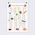Poster personnalisé Fruits et Légumes de Saison Recto