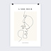 Poster personnalisé Line Art Âme Soeur Recto