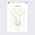 Poster personnalisé Line Art Amour Recto