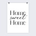 Poster personnalisé Typographie Home Recto