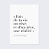 Poster famille Citation Rêve