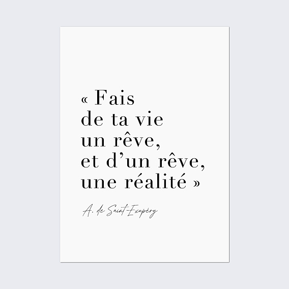 Poster famille Citation Rêve