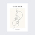 Poster famille Line Art Âme Soeur