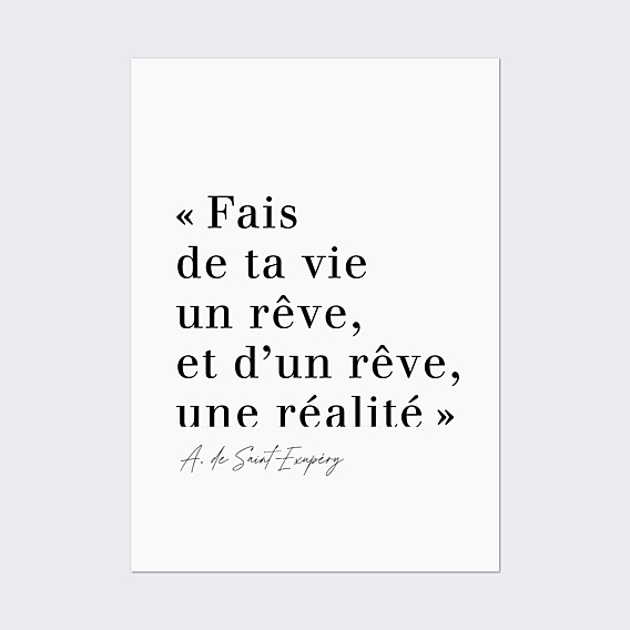 Poster famille Citation Rêve