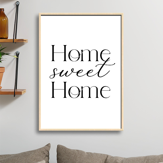 Poster personnalisé Typographie Home