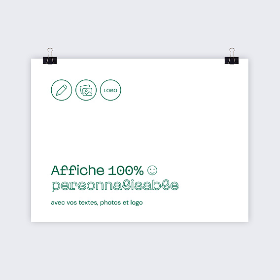 Affiche entreprise 100% Personnalisable Paysage