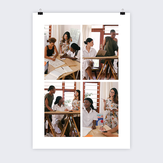 Affiche entreprise Quatre photos