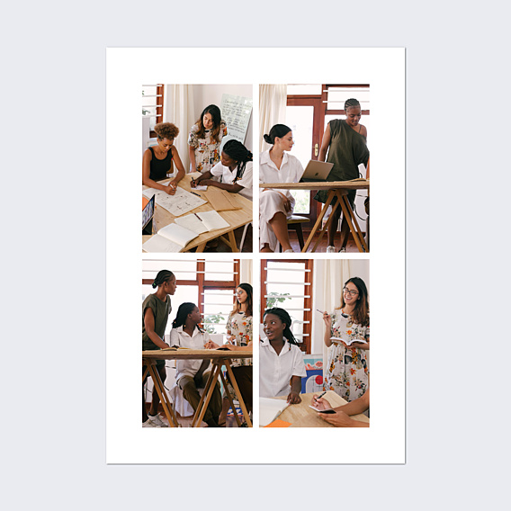 Affiche entreprise Quatre photos