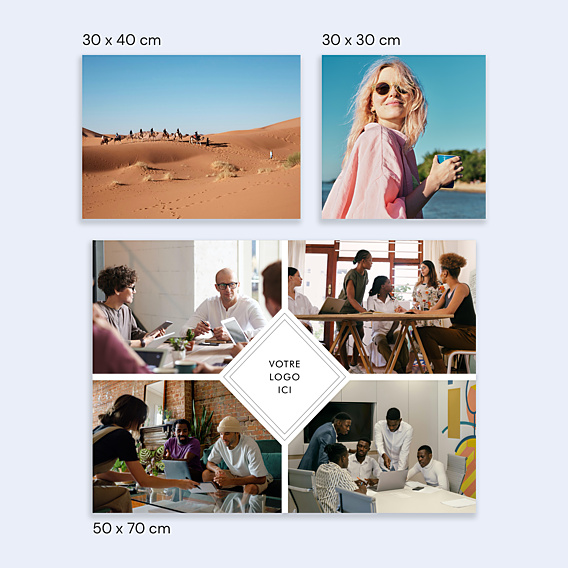 Affiche entreprise Classique logo