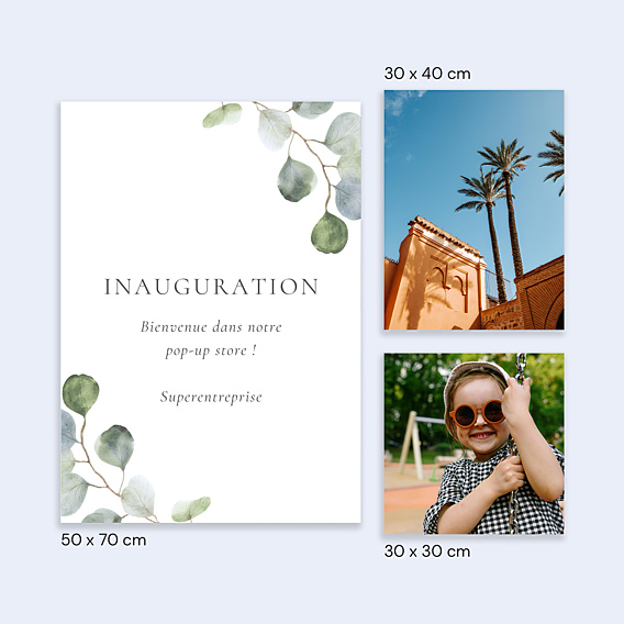 Affiche entreprise Évènement eucalyptus