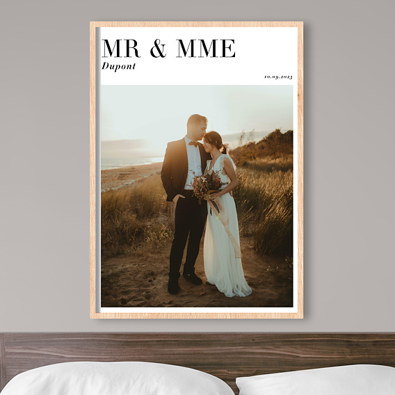 Affiche mariage Patronyme
