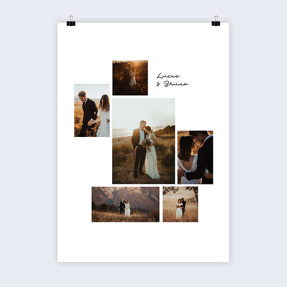 Affiche mariage Pêle-Mêle