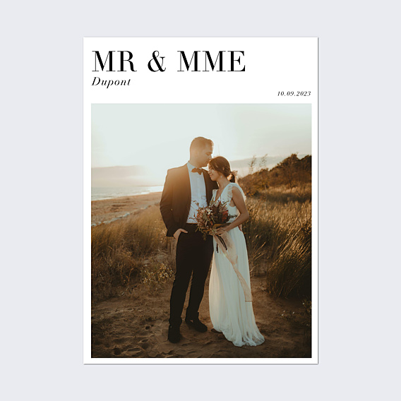 Affiche mariage Patronyme