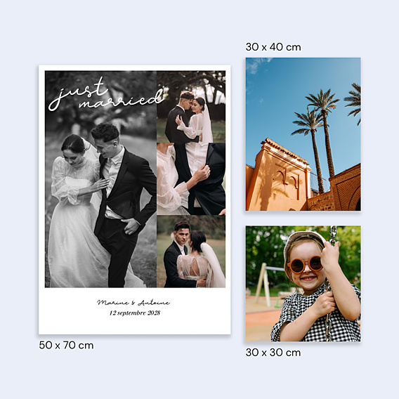 Affiche Mariage Just Married