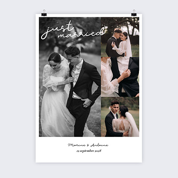 Affiche Mariage Just Married