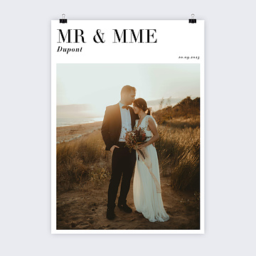 Affiche Mariage Patronyme