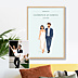 Affiche Mariage Couple minimaliste aligné