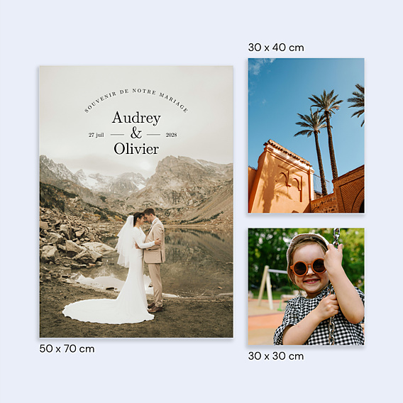 Affiche Mariage Photo pleine page