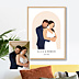 Affiche Mariage Couple en illustration minimaliste