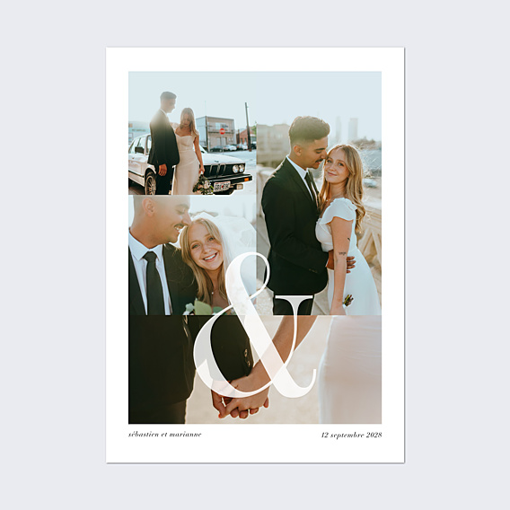 Affiche mariage Esperluette