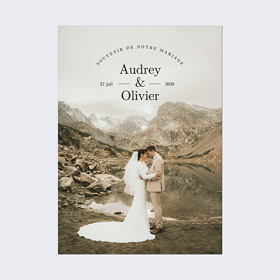 Affiche mariage Photo pleine page