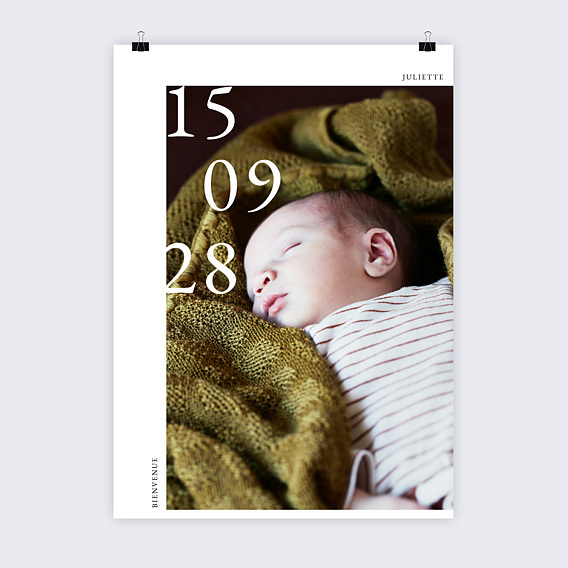 Affiche Naissance La date