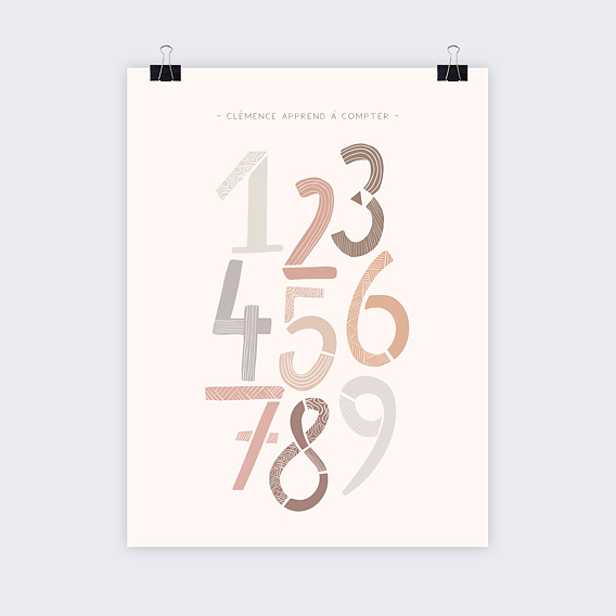 Affiche naissance Les Chiffres