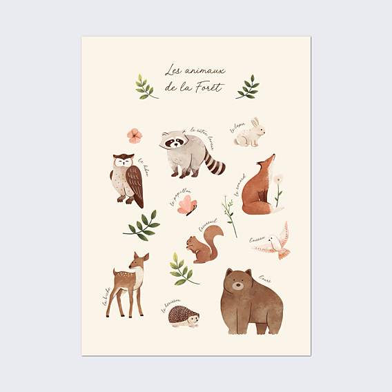 Affiche Naissance Imagier Fôret