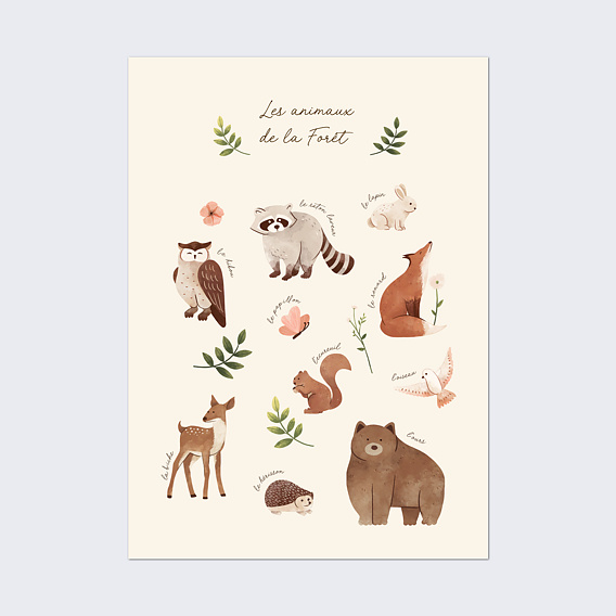 Affiche Naissance Imagier Fôret