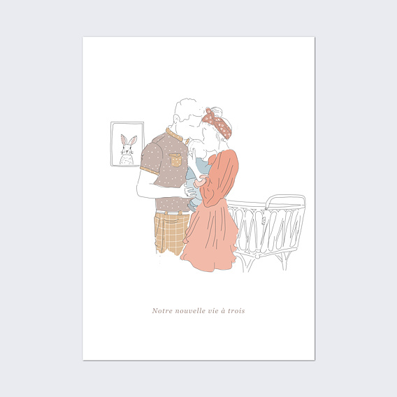 Affiche Naissance Cocon d'Amour
