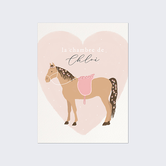 Affiche Naissance Grand Cheval