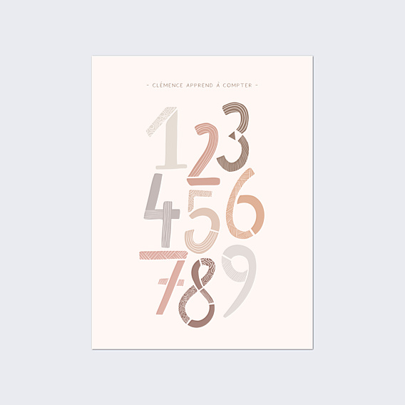 Affiche naissance Les Chiffres
