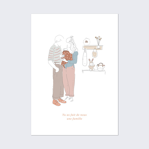 Affiche Naissance Nouvelle Famille