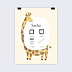 Affiche naissance Infographie girafe