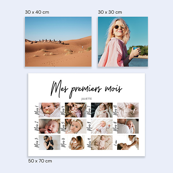 Affiche Naissance Mes premiers mois