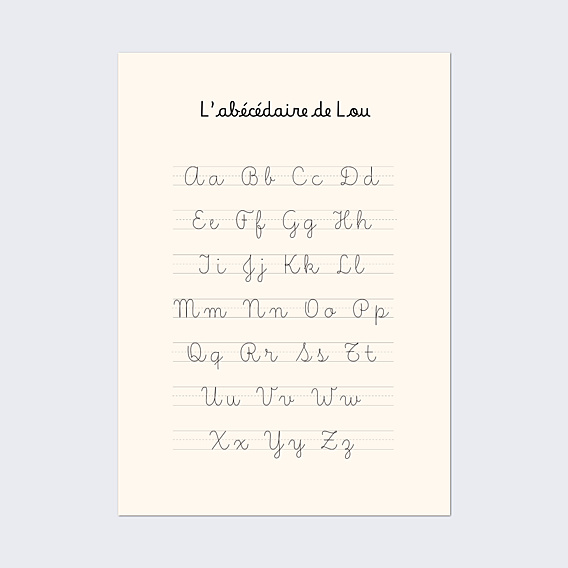 Affiche Naissance Alphabet Écolier