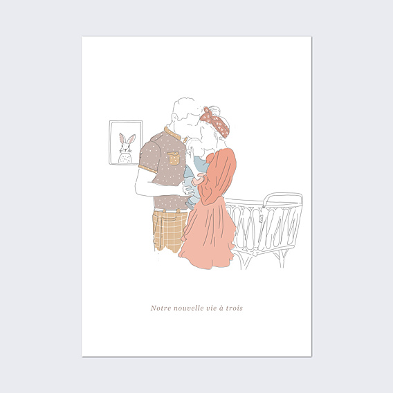 Affiche naissance Cocon d'Amour