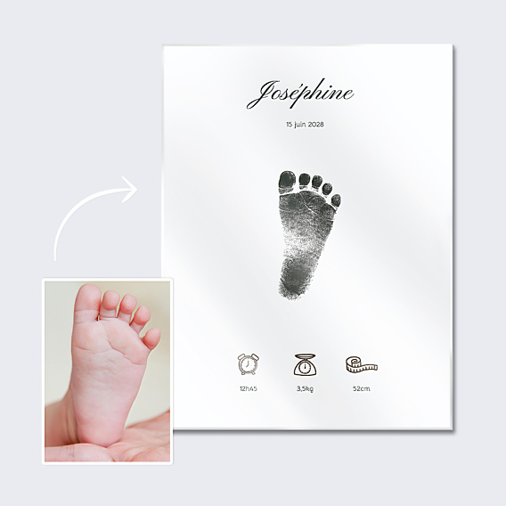 Affiche Naissance Empreinte bébé