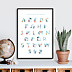 Affiche Naissance Alphabet Océan