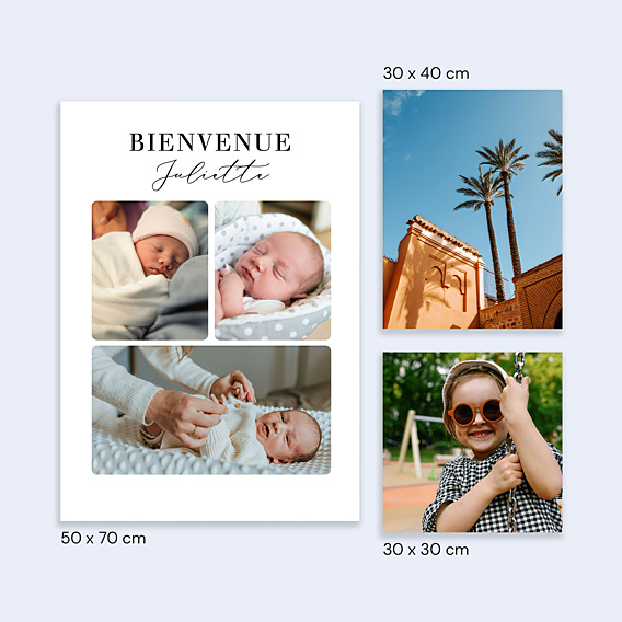 Affiche Naissance Trio photos