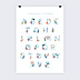 Affiche naissance Alphabet Océan