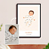 Affiche Naissance Bébé en illustration vectorielle