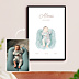 Affiche Naissance Portrait aquarelle aligné