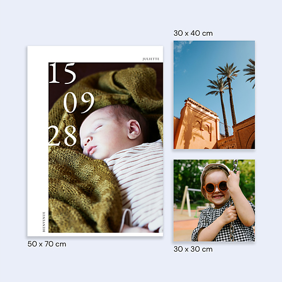 Affiche Naissance La date