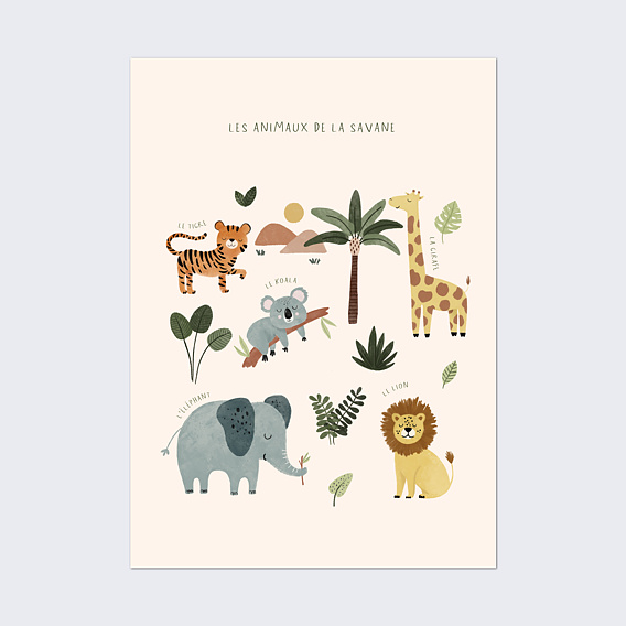 Affiche Naissance Imagier Savane