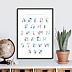 Affiche naissance Alphabet Océan Après 1