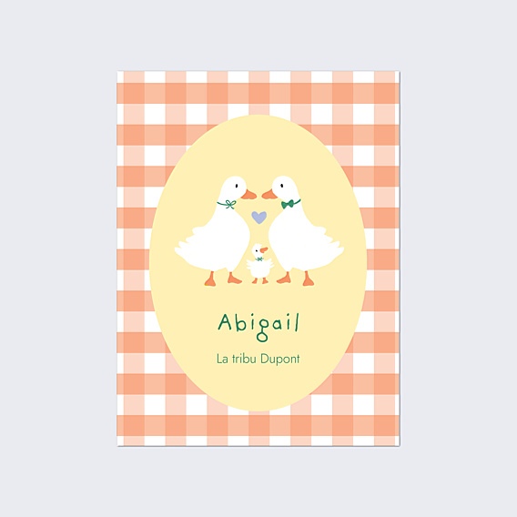 Affiche naissance Famille Oie