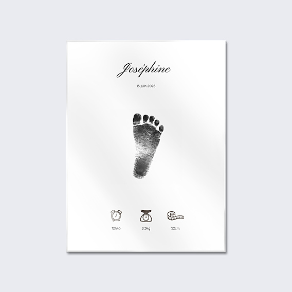 Affiche Naissance Empreinte bébé