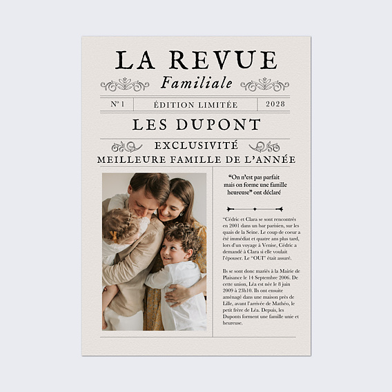 Poster famille Le journal