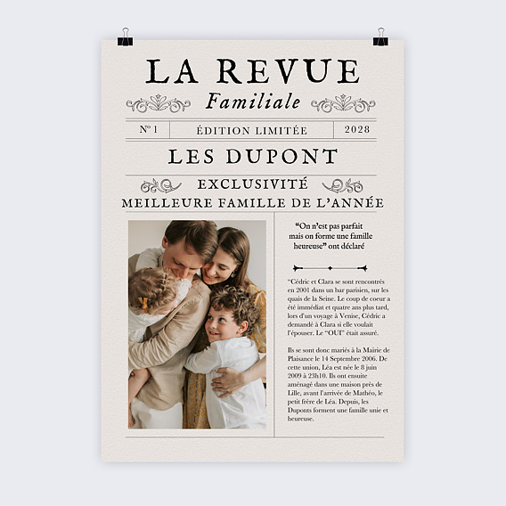 Affiche famille Le journal Recto